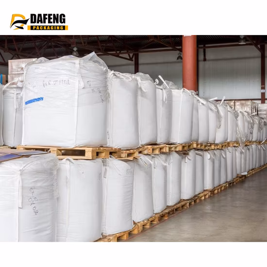 1250kgs Baffle Super Bag Sling Sac de 1,5 tonne Sac géant FIBC enduit UV Grand sac fourre-tout de 2000 kg Super Sack Q Sac en vrac pour sable chimique Ciment Sac de bois de chauffage