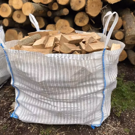 Approvisionnement d'usine 800 kg sac en vrac PP laminé FIBC Super Sack sac Jumbo respirant 1,5 tonne sac fourre-tout à bandoulière 1500 kg grand sac de bois de chauffage